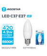 LED A5 C37 E27 4.9W 6500K