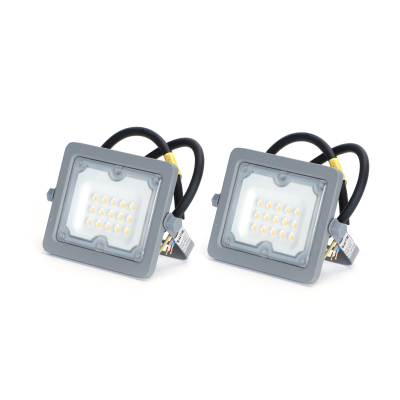 LED-Projektør 10W 4000K SMD IP65 90° - 2 Stk - Kulør : Neutral