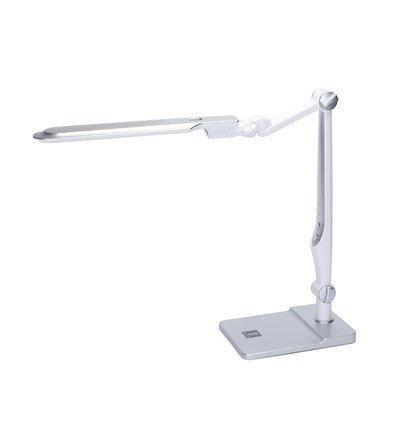 LED Bordlampe, 9W, 6500-3000K, Sølv - Touch-Dæmpning