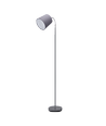Grå Metalgulvlampe - E14, 31cm Lampeskærm, Grå Fod