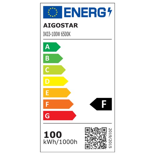 LED Projektør 100W 6500K - Støbt Aluminium