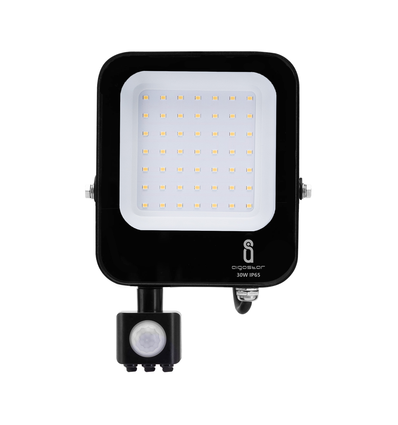 LED Sensor Projektør 30W 4000K - Støbt Aluminium