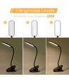 Genopladelig LED Clip-Lampe - Sort