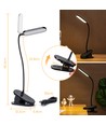 Genopladelig LED Clip-Lampe - Sort