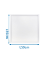 LED E5 Panel 40W 4000K - 595x595x8mm, Mælkehvid UGR19