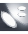 LED E6 Baggrundsbelyst Indbygningsspot 15W 6500K | Udskæring: 145-155mm | Rund | Indbygget/Planmonteret