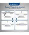 LED E6 Baggrundsbelyst Indbygningsspot 15W 6500K | Udskæring: 145-155mm | Rund | Indbygget/Planmonteret