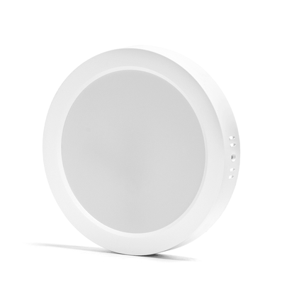 LED E6 Bagbelyst Rund Indbygningsspot 18W 6500K - Påbygning, 2 stk.