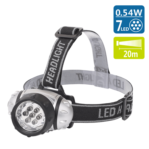 EN: LED HEAD LAMP01 SILVER 7LED use 3*AAA batteries