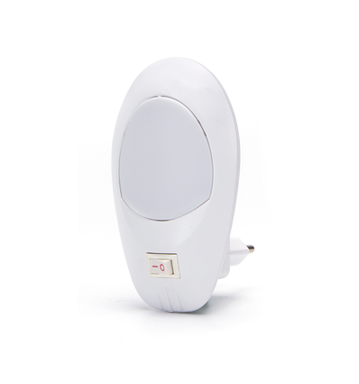 LED Natlampe med Kontakt - Oval, 1W, 6500K