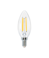 LED Filament pære C35 E14 - 4W, 2700K, Klar - 6 Stk