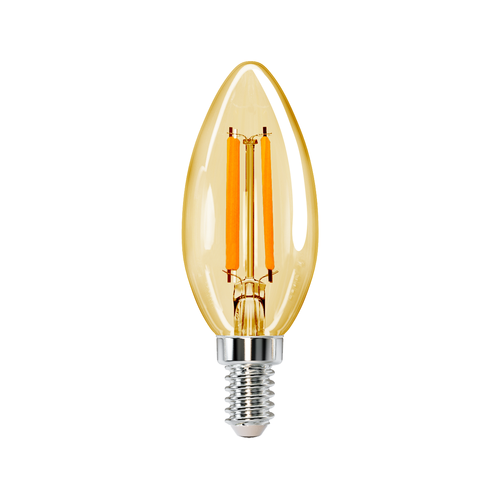 LED Filament pære C35 E14 - 4W, 2200K, Amber - 6 stk. Pak