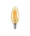 LED Filament pære C35 E14 - 4W, 2200K, Amber - 6 stk. Pak