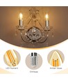 LED Filament pære C35 E14 - 4W, 2200K, Amber - 6 stk. Pak