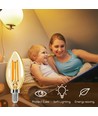 LED Filament pære C35 E14 - 4W, 2200K, Amber - 6 stk. Pak