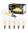 LED Filament pære G45 E14 - 4W, 2700K, Klar - Pakke med 6 stk.