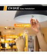 LED Filament pære G45 E14 - 4W, 2700K, Klar - Pakke med 6 stk.