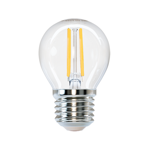 LED Filament pære G45 E27 - 4W, 2700K, Klar, 6-pak