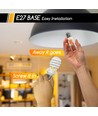 LED Filament pære G45 E27 - 4W, 2700K, Klar, 6-pak