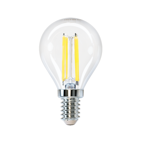 LED Filament pære G45 - E14, 4W, 6500K, Klar - 6 stk.