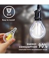 LED Filament pære G45 - E14, 4W, 6500K, Klar - 6 stk.