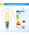 LED Filament pære G45 - E14, 4W, 6500K, Klar - 6 stk.