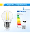 LED Filament pære G45 E27 4W 6500K - Klar, 6 stk.