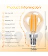 LED Filament pære G45 E14, 4W, 2200K, Amber - Pakke med 6 stk.