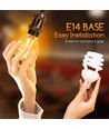 LED Filament pære G45 E14, 4W, 2200K, Amber - Pakke med 6 stk.