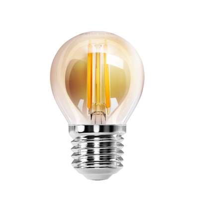 LED Filament pære G45 E27 4W - 2200K Amber - 6 stk. Pak