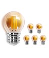 LED Filament pære G45 E27 4W - 2200K Amber - 6 stk. Pak