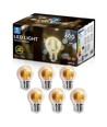 LED Filament pære G45 E27 4W - 2200K Amber - 6 stk. Pak