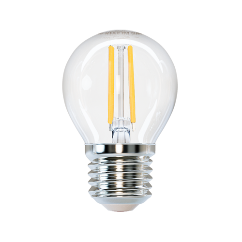 LED Filament pære G45 - E27 6W 2700K - Klar - 6 stk.