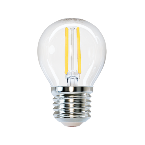 G45 E27 LED-Filament pære, 6W, 6500K, Klar - 6 Stk.