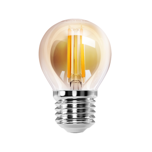 G45 E27 LED Filament pære - 6W, 2200K Amber - 6 stk. Pakke