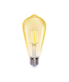 LED Filament pære ST64 E27 - 4W, 2200K Amber - Pakke med 4