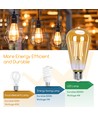 LED Filament pære ST64 E27 - 4W, 2200K Amber - Pakke med 4