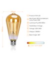 LED Filament pære ST64 E27 - 4W, 2200K Amber - Pakke med 4