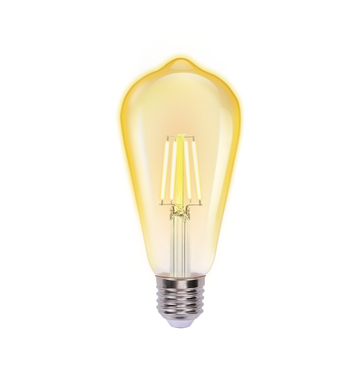 LED Filament pære ST64 E27 4W 2200K Amber - 6 stk