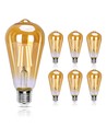 LED Filament pære ST64 E27 4W 2200K Amber - 6 stk