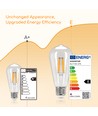 LED Filament pære ST64 E27 4W 2700K Klar - 6 stk