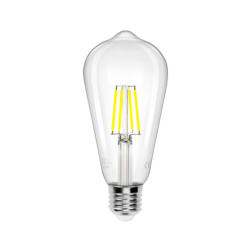 LED Filament pære ST64 E27 4W | 6500K Klar | Pakke med 6 stk