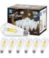 LED Filament pære ST64 E27 4W | 6500K Klar | Pakke med 6 stk