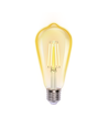 LED Filament pære ST64 E27 8W - 2200K Amber - Pakke med 4 stk