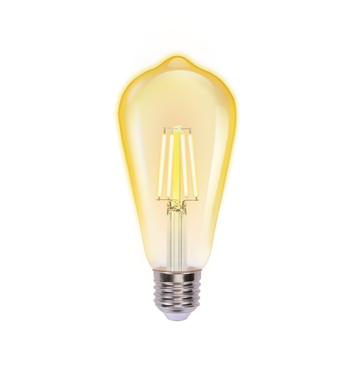 LED-Filament pære ST64 E27 6W 2200K Amber - 6-pak