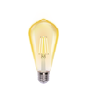 LED-Filament pære ST64 E27 6W 2200K Amber - 6-pak