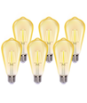 LED-Filament pære ST64 E27 6W 2200K Amber - 6-pak