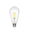 LED-Filament pære ST64 E27 - 6W | 6500K | Klar | 6 Stk.