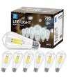 LED-Filament pære ST64 E27 - 6W | 6500K | Klar | 6 Stk.