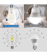 LED-Filament pære ST64 E27 - 6W | 6500K | Klar | 6 Stk.